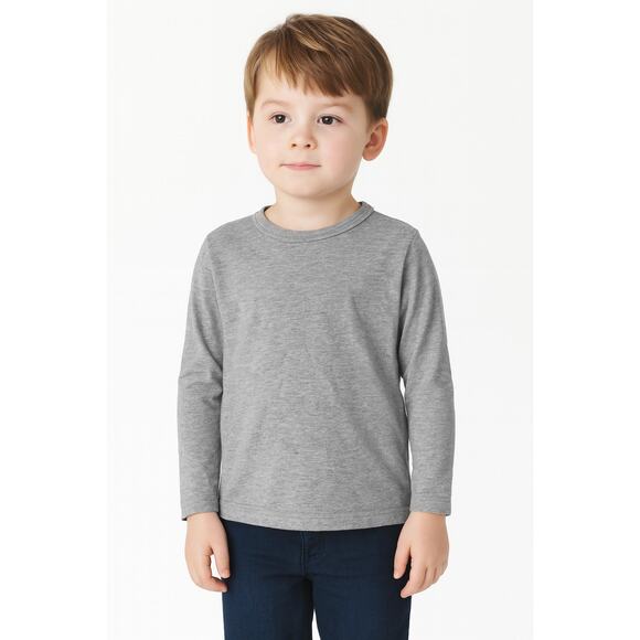 The Children’s Place Toddler Boys Gray Long Sleeve Tee Shirt Size 4T - Picture 1 of 5